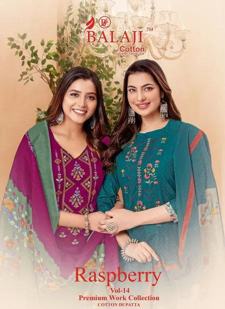 Balaji Rasberry Vol 14 Embroidery Cotton Dress Material Catalog
 Catalog